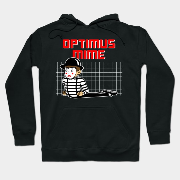 Funny Cute Robot Mime Funny 80's Retro Cartoon Meme Hoodie by BoggsNicolas